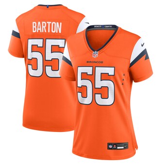 Women's Denver Broncos Cody Barton Nike  Orange Game Jersey