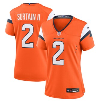 Women's Denver Broncos Patrick Surtain II Nike Orange Mile High Collection Game Jersey