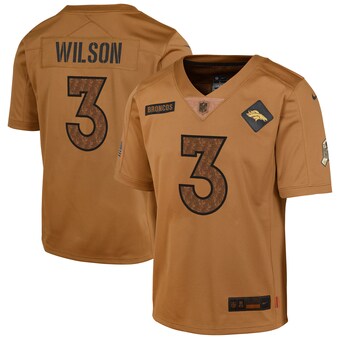 Women's Denver Broncos Russell Wilson Nike Brown 2023 Salute To Service Limited Jersey