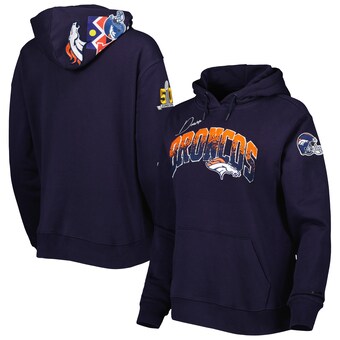 Women's Denver Broncos Pro Standard Navy Local Patch Pullover Hoodie