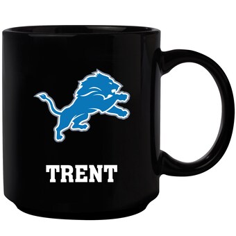 Detroit Lions Black 11oz. Personalized Mug