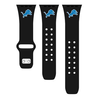 Detroit Lions Black Logo Silicone Apple Watch Band