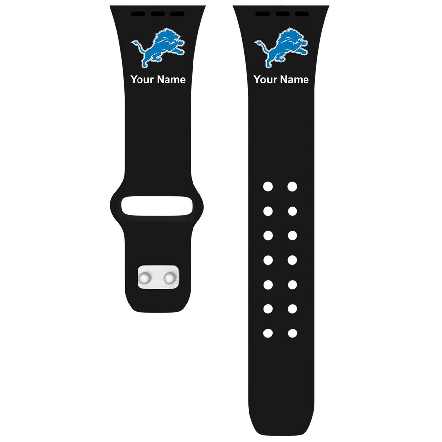Detroit Lions 42/44/45mm Personalized Silicone Apple Watch Band