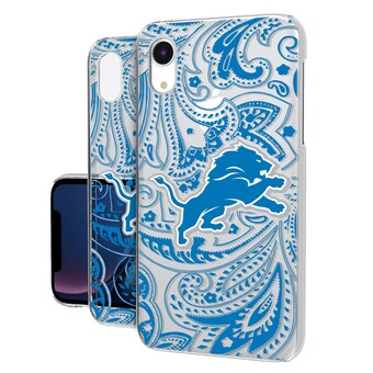 Detroit Lions iPhone Clear Paisley Design Case