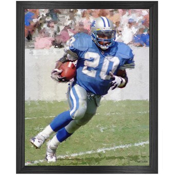 Detroit Lions Barry Sanders Highland Mint 16" x 20" Framed Canvas