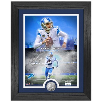 Detroit Lions Jared Goff Highland Mint 13'' x 16'' Silver Coin Photo Mint