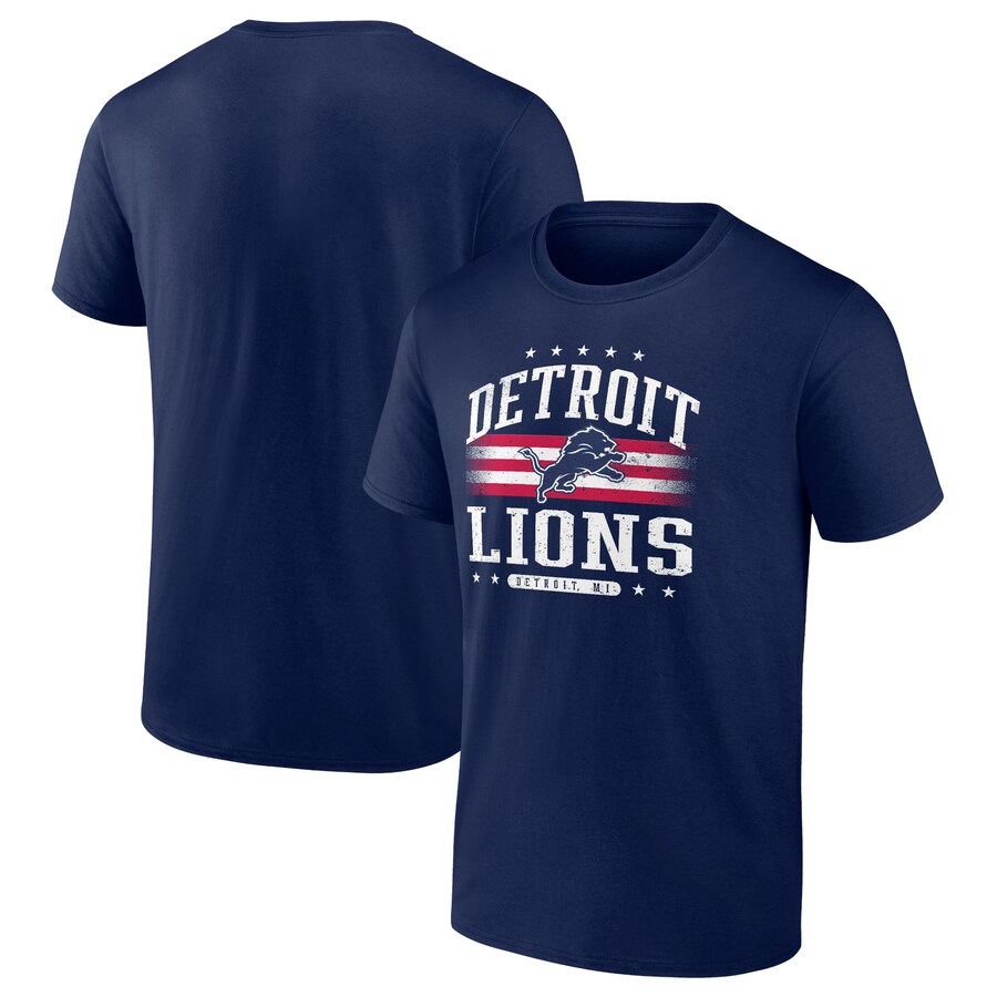 Men's Detroit Lions Fanatics Navy Big & Tall Americana T-Shirt