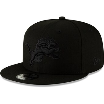 Men's Detroit Lions New Era Black Black On Black 9FIFTY Adjustable Hat