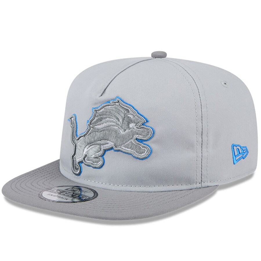 Men's Detroit Lions New Era Gray 2024 NFL Training Camp Golfer Snapback Hat