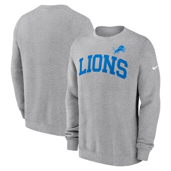 Detroit Lions Nike Club Pullover Sweatshirt - Heather Gray