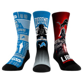 Detroit Lions Stormtrooper & Darth Vader Rock Em Socks Three-Pack Star Wars Crew Socks Set