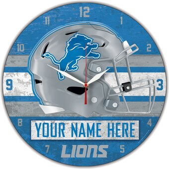 Detroit Lions WinCraft Personalized 14'' Round Wall Clock