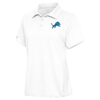 Women's Detroit Lions Antigua White Motivated Polo