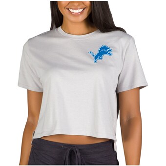 Women's Detroit Lions Concepts Sport Gray Narrative Cropped Top