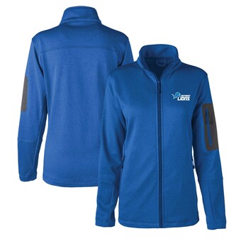 Women's Detroit Lions  Dunbrooke Heather Blue Freestyle Teflon Shield Full-Zip Jacket