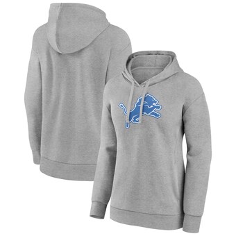 Women's Detroit Lions Fanatics Gray Primary Logo Pullover Hoodie