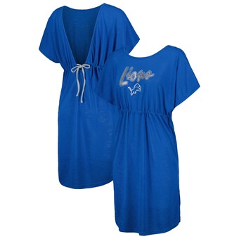 Women's Detroit Lions G-III 4Her by Carl Banks Blue Versus Swim Cover-Up
