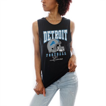 Women's Detroit Lions Gameday Couture Black Preseason Opener Racerback Tank Top