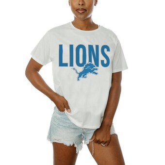 Women's Detroit Lions  Gameday Couture White  Keep It Up T-Shirt