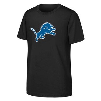 Youth Detroit Lions Black Primary Logo T-Shirt