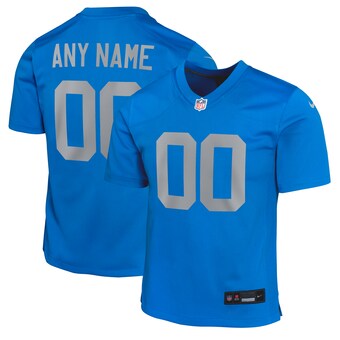 Youth Detroit Lions Nike Blue Alternate Custom Game Jersey