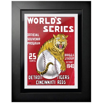 Detroit Tigers vs. Cincinnati Reds 1940 World Series Vintage 12'' x 16'' Framed Program Cover