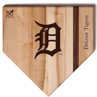 Detroit Tigers Baseball BBQ 12'' x 12'' Home Plate Cutting Board