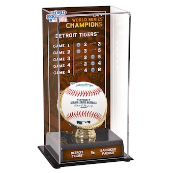 Detroit Tigers Fanatics Authentic 1984 World Series Champions Sublimated Display Case with Series Listing Image