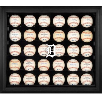 Detroit Tigers Fanatics Authentic Logo Black Framed 30-Ball Display Case