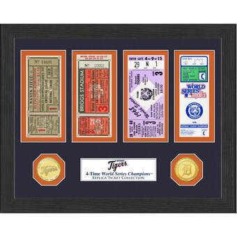 Detroit Tigers Highland Mint 13" x 13" World Series Ticket Collection