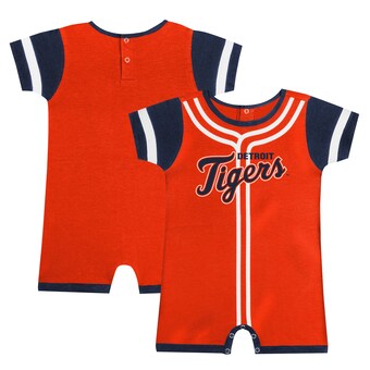 Infant Detroit Tigers Orange Fast Pitch Romper