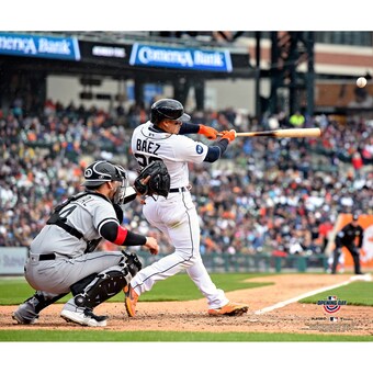 Unsigned Detroit Tigers Javier Baez Fanatics Authentic Team Debut Photograph