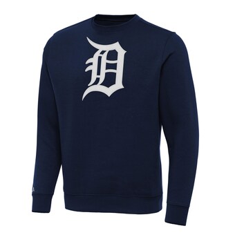 Men's Detroit Tigers Antigua Navy Big & Tall Victory Pullover Sweatshirt