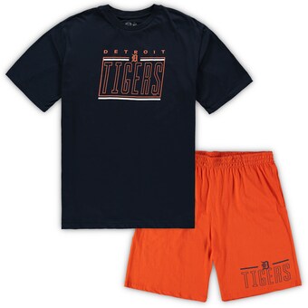 Men's Detroit Tigers Concepts Sport Navy/Orange Big & Tall T-Shirt & Shorts Sleep Set