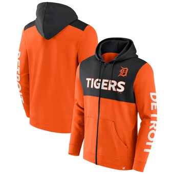 Men's Detroit Tigers Fanatics Orange/Black Ace Hoodie Full-Zip Sweatshirt