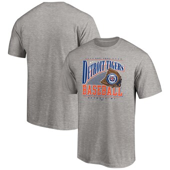 Men's Detroit Tigers Heather Gray Cooperstown Collection Winning Time T-Shirt