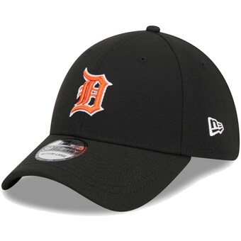 Men's Detroit Tigers New Era Black Logo 39THIRTY Flex Hat