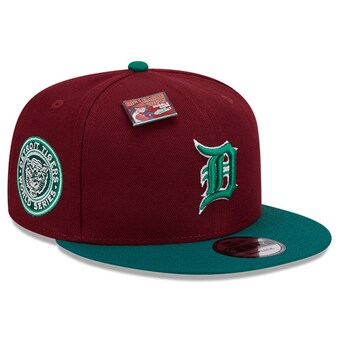 Men's Detroit Tigers New Era Cardinal/Green Strawberry Big League Chew Flavor Pack 9FIFTY Snapback Hat