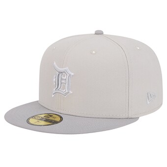 Men's Detroit Tigers New Era Khaki/Gray Two-Tone Color Pack 59FIFTY Fitted Hat