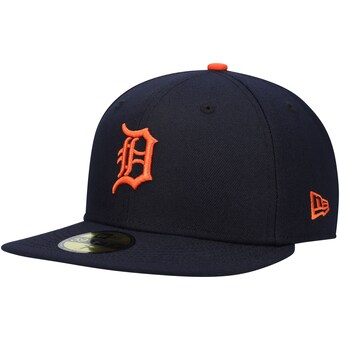 Men's Detroit Tigers New Era Navy Authentic Collection On-Field Road 59FIFTY Fitted Hat