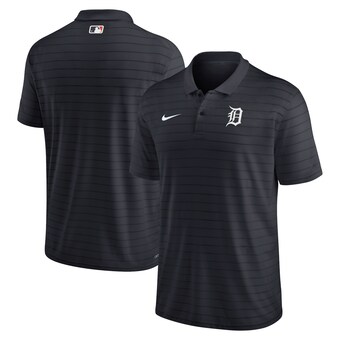 Men's Detroit Tigers Nike Navy Authentic Collection Victory Striped Performance Polo