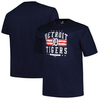 Men's Detroit Tigers Profile Navy Big & Tall Americana T-Shirt