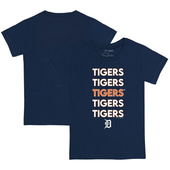 Toddler Detroit Tigers Tiny Turnip Navy Stacked T-Shirt