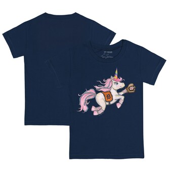 Toddler Detroit Tigers Tiny Turnip Navy Unicorn T-Shirt