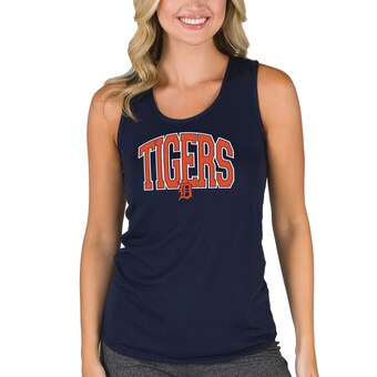 Women's Detroit Tigers  Concepts Sport Navy Marathon Racerback Tank Top