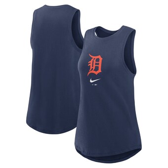 Women's Detroit Tigers Nike Navy Legacy Icon High Neck Fashion Tank Top