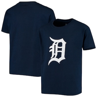 Youth Detroit Tigers  Stitches Navy Team Logo T-Shirt