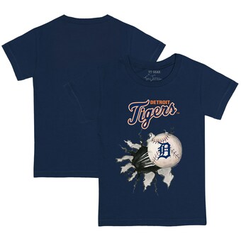 Youth Detroit Tigers Tiny Turnip Navy Baseball Tear T-Shirt