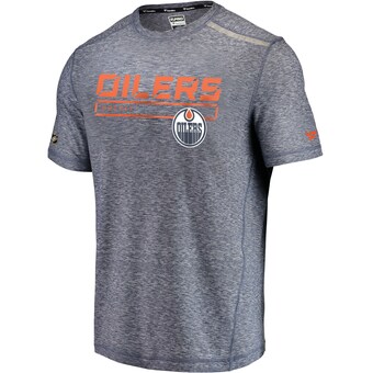 Edmonton Oilers Fanatics Authentic Pro Clutch T-Shirt - Heathered Royal