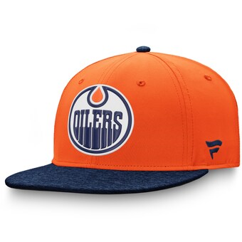 Edmonton Oilers Logo Fanatics Authentic Pro Locker Room Fitted Hat - Orange